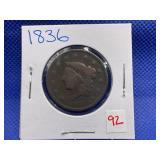 1836 LARGE CENT