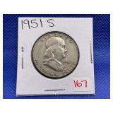 1951-S FRANKLIN HALF DOLLAR