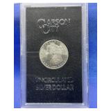 1884 CC MORGAN SILVER DOLLAR GSA WITH BOX AND COA