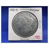 1921 D MORGAN SILVER DOLLAR