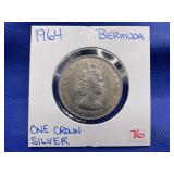 1964 BERMUDA ONE CROWN SILVER