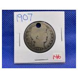 1907 BARBER HALF DOLLAR
