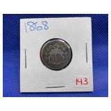 1868 SHIELD NICKEL