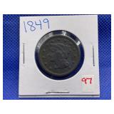 1849 LARGE CENT