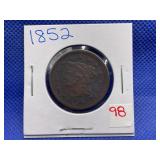 1852 LARGE CENT