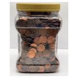 CONTAINER FULL OF UNSEARCHED LINCOLN CENTS