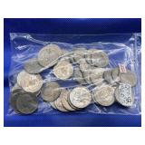 LOT OF 42 WASHINGTON QUARTERS FROM THE 1960'S