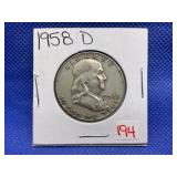 1958-D FRANKLIN HALF DOLLAR