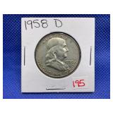 1958-D FRANKLIN HALF DOLLAR