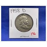 1958-D FRANKLIN HALF DOLLAR