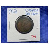 1912 CANADA ONE CENT VF
