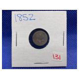 1852 THREE CENT SILVER