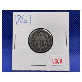 1867 SHIELD NICKEL