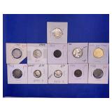 V NICKELS, BUFFALO NICKELS, QUARTERS & ROOSEVELT