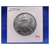 2002 AMERICAN SILVER EAGLE