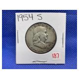 1954-S FRANKLIN HALF DOLLAR