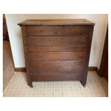 PRIMITIVE OAK KITCHEN PREP STATION/SUGAR OR FLOUR