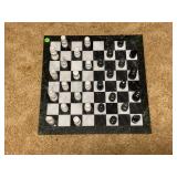 MARBLE CHESS SET - BOARD IS 16" X 16"