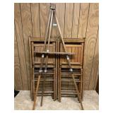 LOT OF 6 VINTAGE WOOD FOLDING CHAIRS WITH ANCO