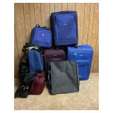 LARGE LOT OF ROLL AROUND LUGGAGE, CARRY BAGS AND