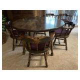 KITCHEN TABLE WITH 5 CHAIRS AND SEAT CUSHIONS