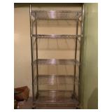 METAL ROLL AROUND STORAGE RACK - 36" X 18" X 73"