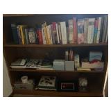 CONTENTS OF SHELF IN LIVING ROOM - COOKBOOKS,