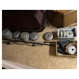 WEIGHTS, BAR BELLS, WEIGHT BELT AND MORE