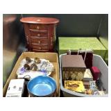 LARGE LOT OF ESTATE JEWELRY BOXES AND MORE