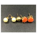14KT GOLD EARRINGS - 2.13 GRAMS