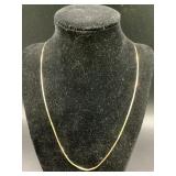 14KT GOLD NECKLACE - 1.68 GRAMS - 20" TOTAL LENGTH