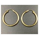 10KT GOLD HOOP EARRINGS - 1.89 GRAMS
