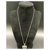 STERLING SILVER NECKLACE WITH STERLING HEART