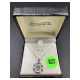 MARCASITE IN STERLING SILVER 18" NECKLACE WITH