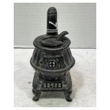 MINATURE CAST IRON POT BELLY STOVE - 5" TALL