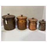 COPPER 4 PC CANISTER SET