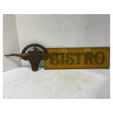 CAST METAL AMARILLO TEXAS STEAR HEAD EMBLEM &
