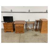 WOOD FILE CABINET, 3 DRAWER STORAGE CABINET, TWO