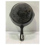 UNMARKED 8" CAST IRON SKILLET WITH POUR SPOUTS