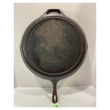 UNMARKED 15" CAST IRON SKILLET WITH HEAT RING