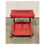 CRAFTSMAN ROLL AROUND SHOP STOOL & TOOL TRAY