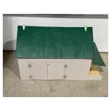 HOMEMADE BARN TOY BOX WITH TOYS - 35" X 21" X 20"