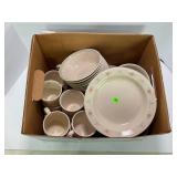 CORNING WARE COFFEE CUPS, PLATES, SOUP BOWLS,
