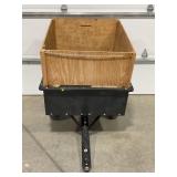 TWO WHEEL PULL BEHIND GARDEN UTILITY CART W/DUMP
