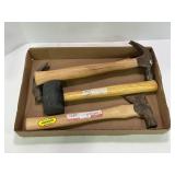 ASSORTED HAMMERS, HATCHETS AND MALLETS