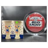 1987 BUD LIGHT SPUDS MACKENZIE PARTY PACK LIBBEY