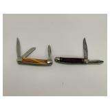 3 BLADE COLONIAL & 2 BLADE USA POCKET KNIVES