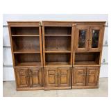 3 PC BOOKCASE & STORAGE CABINET MATCHING SET -EACH