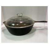 #8 CAST IRON DUTCH OVEN WITH HEAT RING & GLASS LID
