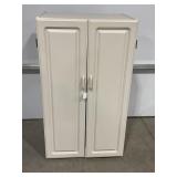 3 SHELF WOOD STORAGE CABINET - 41" X 22" X 17"